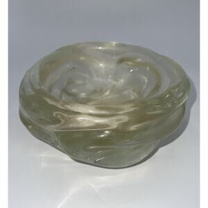 MCM Archimede Seguso Murano Heavy Gold Leaf Freeform Glass Bowl